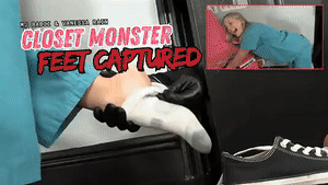 gkaproductions.com - Closet Monster Foot Tease with MJ Babii and Vanessa Rain thumbnail